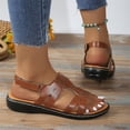thumbnail image 6 of NOKIO Women's Open Toe Shoes Ladies Casual Paste Flat Roman Shoes Summer Fashion Ladies Arch Support Sandals, 6 of 7