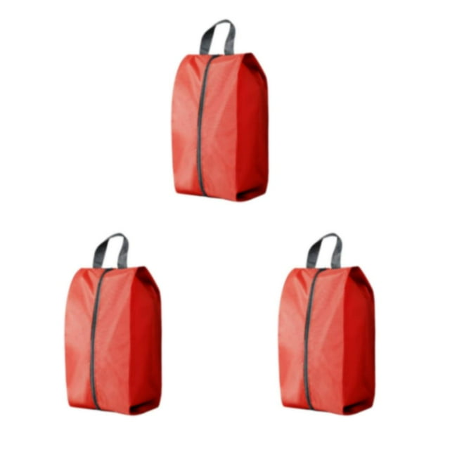 Transemion Shoe Pouches For Travel Shoes Clean And Protected Protects Items Shoes Bag red XL 3Set