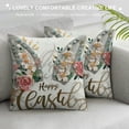 thumbnail image 3 of Orinice  Easter Pillow Cover  Rabbit Ears Floral Polka Dots Decorations Holiday Farmhouse Spring Pillow Case for Home Sofa Couch Decor  White, 3 of 5
