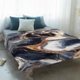 thumbnail image 4 of Navy Blue Marble Blanket Soft Cozy Warm Throw Blanket for Couch, Plush Fuzzy Flannel Fleece Blankets for Sofa, Nature Stone Abstract Bed Blankets Lightweight Gifts for Women, 50"x80", 4 of 9