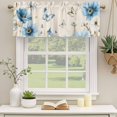 thumbnail image 2 of Blue Spring Floral Curtain Valances for Windows, Kitchen Valance Window Treatments Panel 2 Pack, Vintage Butterfly Botanical Rod Pocket Short Curtains for Bathroom Bedroom 60 x 18 Inch, 2 of 8