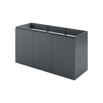 Wall Mount Vanity Cabinet (Sink not included), Grey Gray, Melamine Wood , Hotel Bedroom Bathroom, Modern Contemporary HB33819