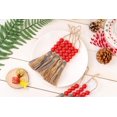 thumbnail image 4 of Dalrosia Wood Beads Christmas Tree Ornaments Xmas Farmhouse Decor Hanging Wooden Beads with Plaid Tassel for Home Holiday Hanging Decorations Rustic Country, 4 of 6