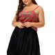thumbnail image 1 of Plus Size Tops for Women Check Plaid Velvet Camisole Club Party Cami Top Red 3X, 1 of 5