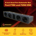 thumbnail image 2 of Open Box QPower 8 Inch Quad Port Subwoofer Box for Ford F150 and F250/350, 2 of 7