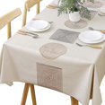 thumbnail image 1 of Rectangular Waterproof PVC Table Cloth, Plastic Table Cloth 140 x 220CM Stain and Oil Proof, Beige Table Cloth for Kitchen Cafe Dining Table, 1 of 4