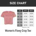 thumbnail image 2 of BELLA + CANVAS Flowy Crop Tee for Women, Short Sleeve Crewneck T-Shirt, Mauve, L, 2 of 2