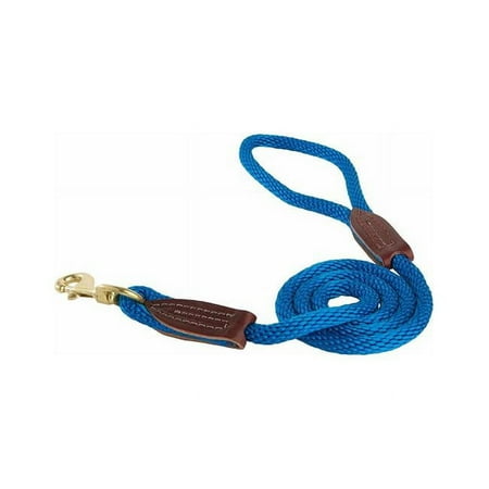 UPC: 0024764342145 | Leather Brothers 3604-2 British Slip Loop Rope Leads for Dogs Blue – Pack of 3