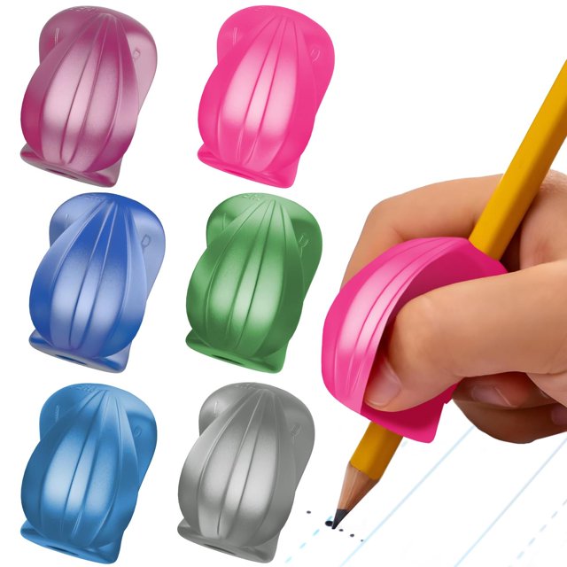Ayuda de Escritura Ergonómica The Pencil Grip metálicos para Derecho y Zurdo 6 Unidades