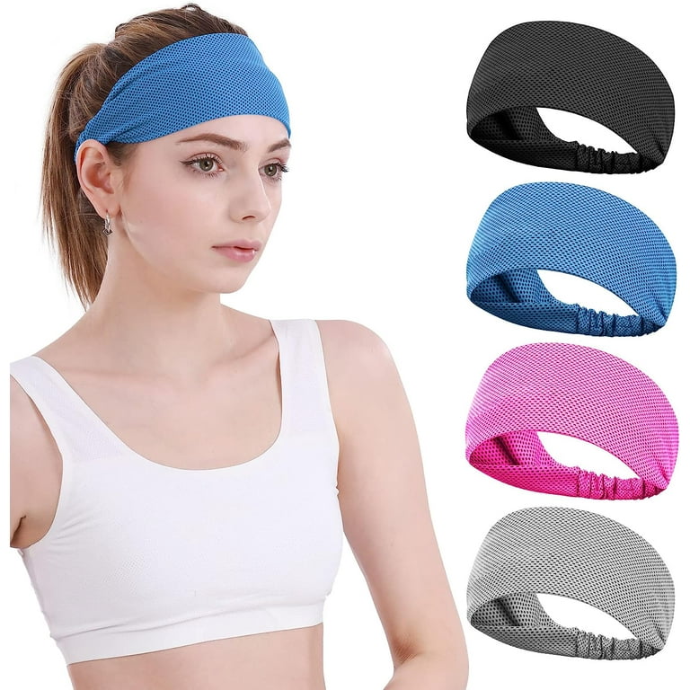  Lusofie 9Pcs Headbands for Women Non Slip Sweatbands Elastic  Sweat Hair Bands Sports Headbands Makeup Headband Hairband for Yoga, Golf,  Gym, Camping, Running, Tennis (Black, Gray, White) : Sports 