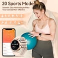 thumbnail image 4 of Cyberdyer 1.32" Smart Watch for Women with Bluetooth Call,Make Calls and Text Reply,AI Control,Fitness Tracker,Compatible iOS and Android,IP67 Waterproof,100+ Custom Watch Faces,Multiple Languages, 4 of 6