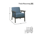 thumbnail image 5 of OakvillePark Ovenell Fabric Upholstered Accent Chair, Blue, 5 of 6