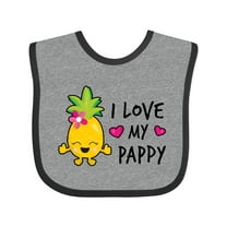 Inktastic I Love My Pappy with Pineapple Girls Baby Bib