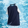 thumbnail image 3 of Mens T-Shirts 2026 Summer Color Block Crew Neck Short Sleeve Ice Silk Sport Top for Running Wear, 3 of 4