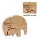 thumbnail image 2 of Estatua de madera del rompecabezas de la familia del elefante tema animal decoración curvada del dormitorio del hogar, 2 of 6