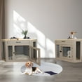 thumbnail image 2 of ALEKO Dog Kennel Gray Crate Furniture with Drawer for Small Medium Pet 30 lb. Weight Capacity, 2 of 8
