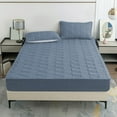thumbnail image 1 of Fwttom Quilted Fitted Sheet Made of Washed Cottons Solid Color Skines-Friendly Breathable Non-Slide Thickened and Dirt-Proof Bed Cover Suitable for Home Use, 1 of 6