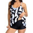thumbnail image 5 of MKLEKYY Trajes De Baño mujer Natacion Summer Women V Neck Floral Print Swimsuit And Shorts Swimwear Bathing Beach Sexy Bikini 2 Piece Suits, 5 of 5