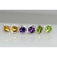 thumbnail image 2 of Gemstone Earring Stud Halo, 2 of 3