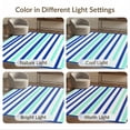 thumbnail image 7 of ODIKA 6'x9' Welcome Door Striped Wide Nautical Border Motif Front Layered Washable Area Rug None Non-Slip, Easy Care, for Family Room, Living Mater Bedroom, 7 of 7