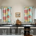 thumbnail image 2 of Kitchen Window Curtains over Sink Pioneer Small Window Treatment White Cafe Short Curtains for Bathroom Tier Drapes 27.5x39 Inch, 2 of 4