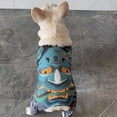 thumbnail image 3 of YAWUBT Dog Tattoo Print Jumpsuit for French Bulldog Pug Corgi Pitbull, Stylish Full-Body Pet T-Shirt, 4-Legged Dog Outfit for Small Medium Breeds, All-Season, 3 of 6