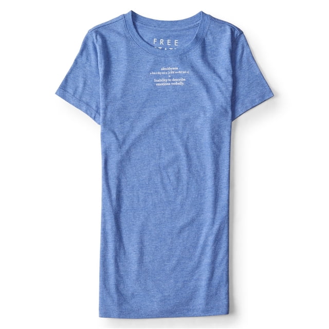 Camiseta básica Aeropostale Alexithymia para mujer azul XS