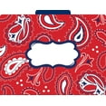 thumbnail image 2 of Barker Creek Designer File Folder Set of 24, Bandana, Colorful Bandana Pattern on Outside, Solid Navy Blue on Inside, 24 Decorative Letter-Sized File Folders in Set (3943), 2 of 3