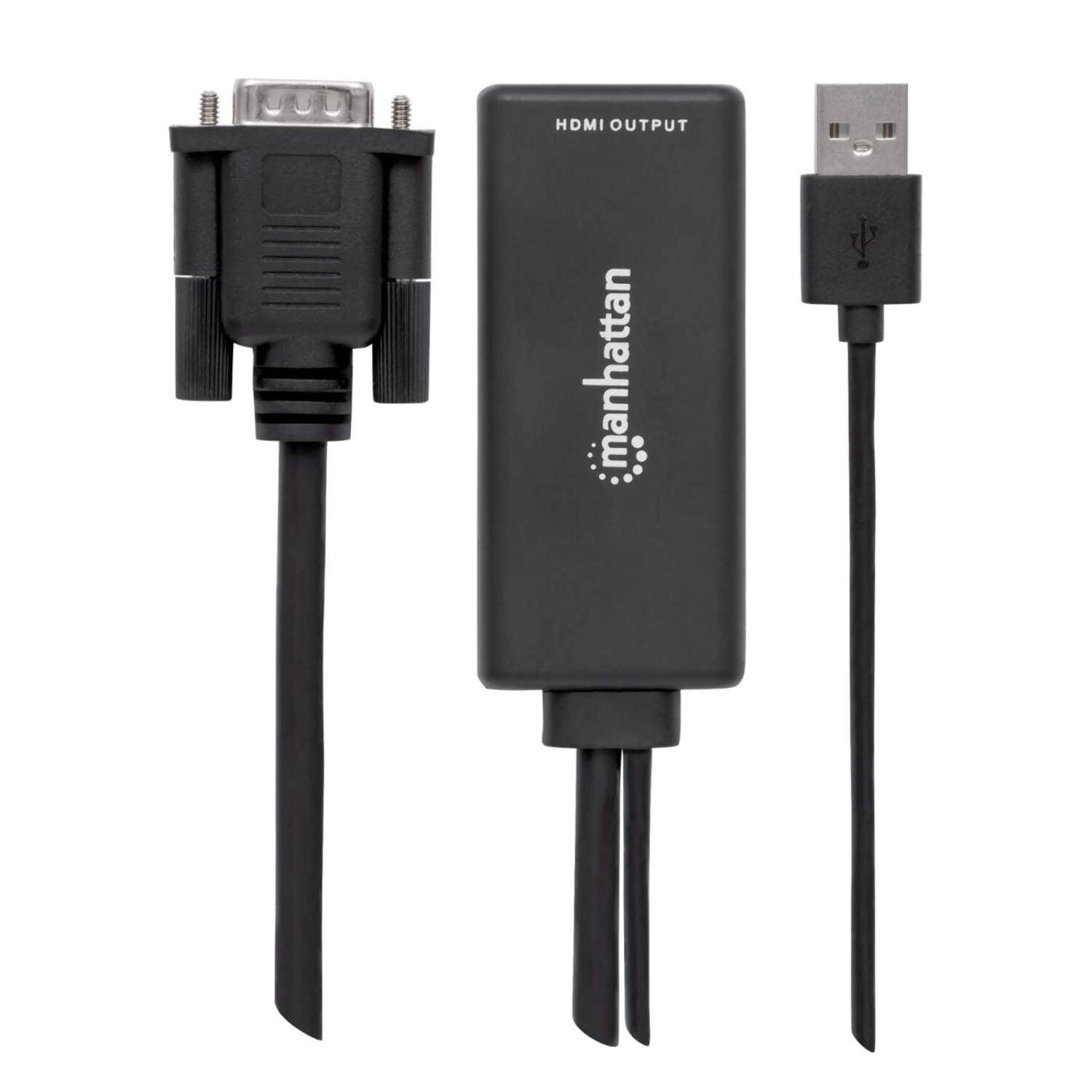 Manhattan VGA and USB to HDMI Converter, 1080p@60Hz, 24-bit color depth