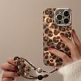 thumbnail image 4 of Retro hot girl leopard print bracelet Apple 16 mobile phone case iphone15 suitable for 14pronax light luxury 13 lens film, 4 of 7