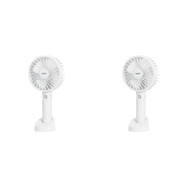 Ventilador de mano portátil 1000-1200mAh Ventilador de escritorio recargable USB (Blanco)