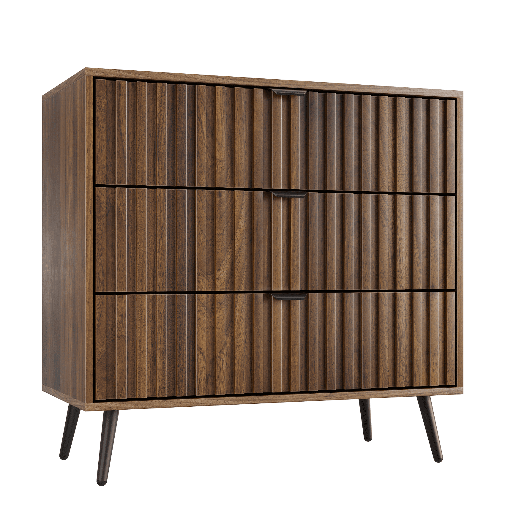 Algherohein Wood Dressers for Bedroom 3 Drawer,Chest of Drawers Walnut,Aldult