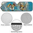 thumbnail image 7 of Psesaysky Windshield Sun Shade, Cartoon Puppy&Cat Front Window Sunshade Car Accessories Universal Fit Off-road Vehicle Truck Sun Visor Protector, Keep Car Cool, 7 of 7