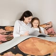 thumbnail image 4 of Homewish Japanese Theme 7pcs Bedding Comforter Set,Cherry Blossom Queen Bedding Sets,Pink Sakura Queen Sheet Sets For Men Women,Super Cozy Room Decor Reversible, 4 of 8
