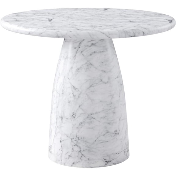 Afuera Living Contemporary White 36" Indoor/Outdoor Concrete Dining Table