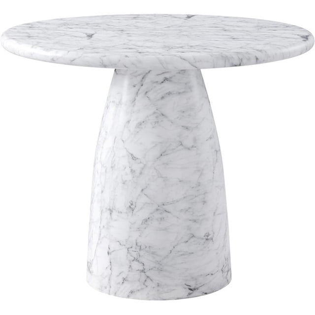 Afuera Living Contemporary White 36" Indoor/Outdoor Concrete Dining Table