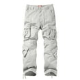 thumbnail image 3 of Matchstick Men's Retro Relaxed Plus Size Cargo Pants with Multi Pockets, 3 of 8