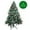 7ft spray white, variant on Uten 6ft Snow Flocked Artificial Christmas Tree with Pine Cones & Red Berries, Includes Foldable Metal Stand for Holiday Christmas Decoration