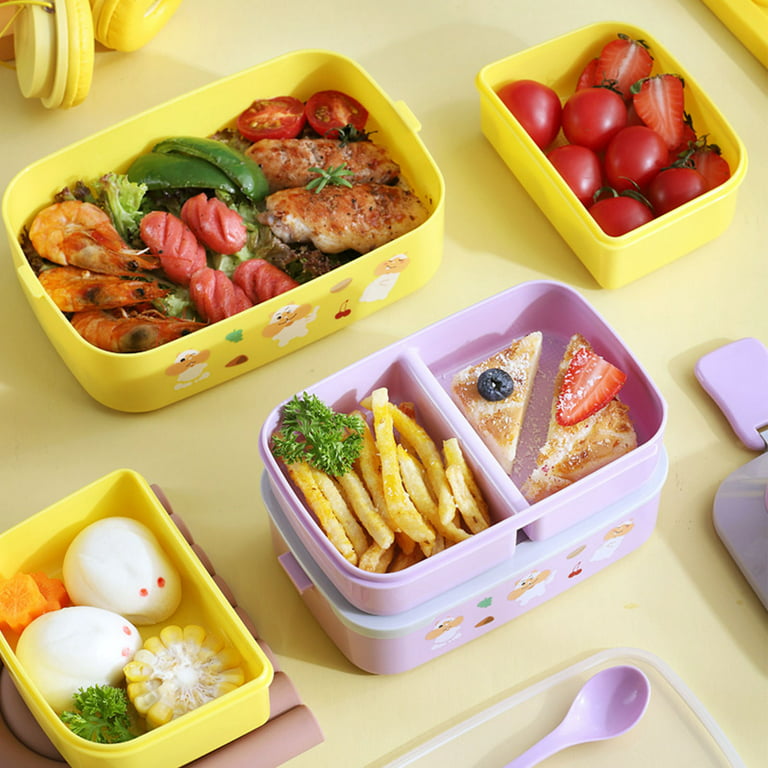 Portable Lunch Box Compartment Bento Organizer with Handle and Buckles for  School Office Students Microwave Food Keep Fresh Container Holder 