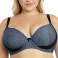 thumbnail image 2 of Casey Full Bust Padded Plunge T-Shirt Bra, Dark Blue Denim, 36G, 2 of 5