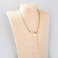 thumbnail image 4 of Charm Necklace for Women Gold Chunky Heart Safety Pin Necklace Pearl Necklace Coin Ball Chain CZ Paper Clip Chain Choker Necklace, 4 of 12
