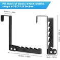 thumbnail image 2 of Foldable Over-Door Hanger, 2 Pack Space-saving Storage Rack Hooks,Over Door Towel Racks for Clothes,Coat, Behind Back Bathroom, Bag and Robe(Black), 2 of 7