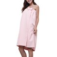 thumbnail image 2 of DEBGFS Microfiber Women Shower Bath Towel Robe Bowknot SPA Absorbent Body Wrap Towel,pink, 2 of 3