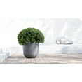 thumbnail image 3 of Ecopots Oslo Durable Modern Round Indoor/Outdoor Recycled Based Composite Flower Pot Planter, Grey, 25.5", 3 of 4