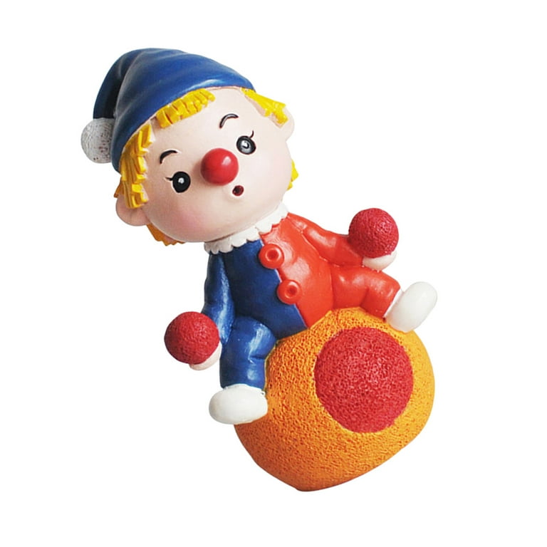 SEWACC 4 Pièces Modèle De Décoration De Clown Miniatures De Jardins De Fées  Topper De Cupcake De Clown De Cirque Clown Miniature Figurine De