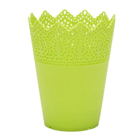 

Plastic lace vase flowerpot pot home office decoration accessories-green