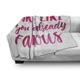 thumbnail image 3 of Inspirational Soft Flannel Fleece Blanket, Watercolor Words About Fashion Clothes Fame Pink Brushstrokes Calligraphy, Cozy Plush for Indoor and Outdoor Use, 70" x 90", Pink Fuchsia, by Ambesonne, 3 of 6