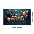thumbnail image 1 of Graduation Party Supplies Congrats Grad Banner Backdrop Background with Balloons and Confetti Decorations for Graduation Ceremony Celebration Classroom Event, 1 of 4