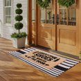 thumbnail image 5 of A1HC Coir Welcome Mat and Black & White Striped Cotton Rug Combo Set, 24"x36" & 24"x51", Hand-Woven Washable Entryway Décor, 5 of 7