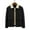 Black, variant on hoksml Men's Fleece Lined Corduroy Jacket Solid Color Turndown Collar Casual Zip Up Coat with Zippered Pockets M-5XL (Plus Size Available)